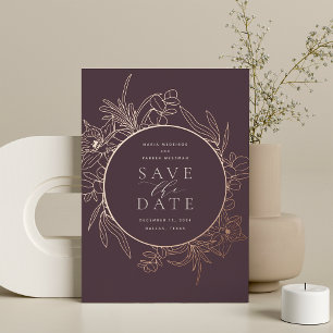 Fig   Floral Foil Enregistrer la carte de date