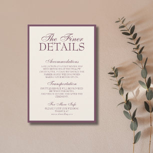 Fig Old Money Luxe Glam Trouwdetails Informatiekaartje
