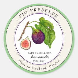  Fig Preserve Jam Ronde label