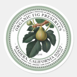 Fig Pslaat Jelly Label 1930s Green