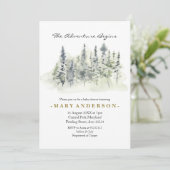 Fig Tree Rustic Boho Forest baby shower Uitnodigin Kaart (Staand voorkant)