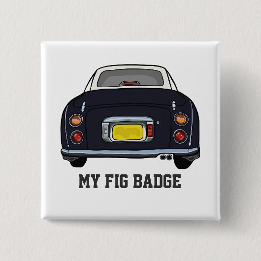 Figarations Black Figaro Nom de voiture Badge (Devant)