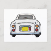 Figarations Blanc Figaro Voiture Carte Postale (Devant)