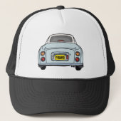 Figarations Bleke Aqua Figaro Car Name Trucker Hat Trucker Pet (Voorkant)