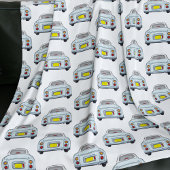 Figarations Bleke Aqua Figaro Car Pattern Fleece Deken