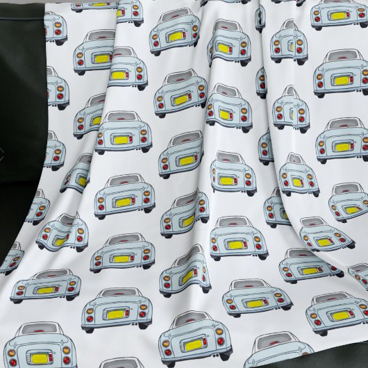 Figarations Bleke Aqua Figaro Car Pattern Fleece Deken