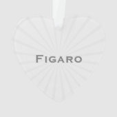 Figarations Cute White Figaro Ornement voiture (dos)