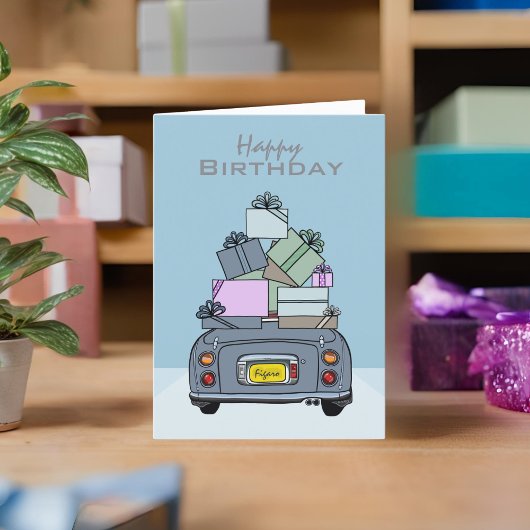Figarations Lapis Grey Figaro Bonne carte d'annive