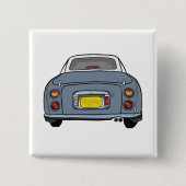 Figarations Lapis Grey Figaro Car Button Badge (Voorkant)