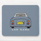 Figarations Lapis Grey Figaro Car Monogram Name Muismat (Voorkant)