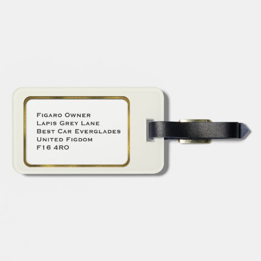 Figarations Monogram Lapis Figaro Auto Bagagelabel (Achterkant horizontaal)