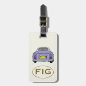 Figarations Monogram Lila Figaro Auto Bagagelabel (Voorkant verticaal)