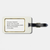 Figarations Monogram Roze Figaro Auto Bagagelabel (Achterkant horizontaal)