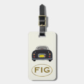 Figarations Monogram Zwart Figaro Auto Bagage Labe Bagagelabel (Voorkant verticaal)