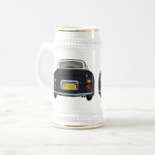 Figarations Monogram Zwart Figaro Auto Bier Stein Bierpul (Voorkant links)