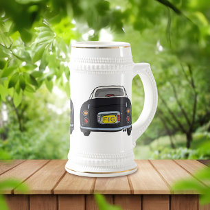Figarations Monogram Zwart Figaro Auto Bier Stein Bierpul