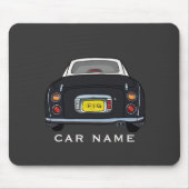 Figarations Name Cute Black Figaro Car Monogram Muismat (Voorkant)