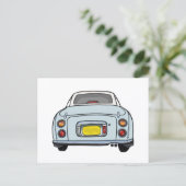 Figarations Pale Aqua Figaro Voiture Carte Postale (Debout devant)