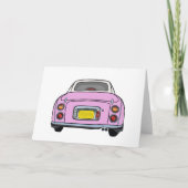 Figarations Rose Figaro Voiture Vierge Carte de vo (Devant)