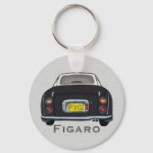 Figarations Schattige Black Figaro Naam van de aut Sleutelhanger (Voorkant)