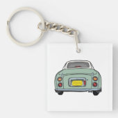 Figarations Schattige Emerald Green Figaro Car Squ Sleutelhanger (voorkant)