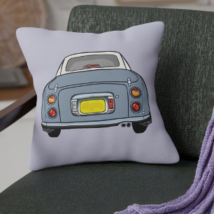 Figarations Schattige Lapis Grijs Figaro Auto Lila Kussen