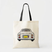 Figarations Schattigee Witte Figaro Auto Canvas ta Tote Bag (Voorkant)