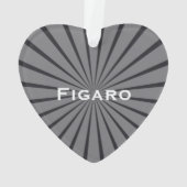 Figarations Schattigee zwarte Figaro Car Ornament (achterkant)
