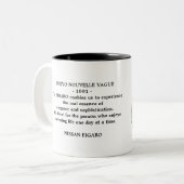 Figarations Tokyo Quote Lapis Grijs Figaro Auto Tweekleurige Koffiemok (Voorkant links)