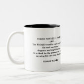 Figarations Tokyo Quote Lapis Grijs Figaro Auto Tweekleurige Koffiemok (Links)