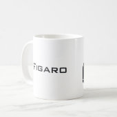 Figarines Nom Figaro noir Voiture Café Mug (Devant gauche)