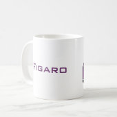 Figarines Nom Figaro violet Voiture Café Mug (Devant gauche)