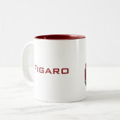 Figarines Nom Rouge Figaro Voiture Café Mug (Devant gauche)