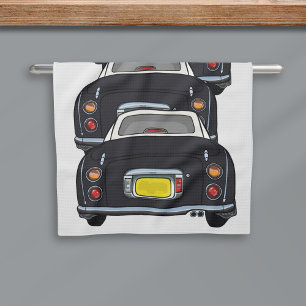 Figaro Car Convoy Black Kitchen Towel Theedoek