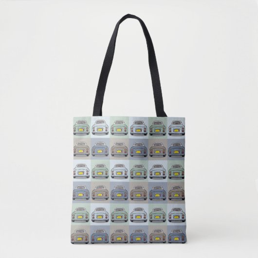 Figaro Car Pop Art Pattern Canvas tas (Voorkant)