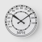 Figaro Car Speedometer MPH White Ronde Klok (Voorkant)