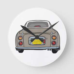 Figaro Car Topaz Mist Garage Clock Ronde Klok