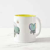 Figaro Emerald Green coffee mug Tweekleurige Koffiemok (Voorkant rechts)