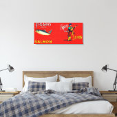 Figaro Merk Salmon Label Canvas Afdruk (Insitu (Slaapkamer))