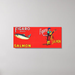 Figaro Merk Salmon Label Canvas Afdruk