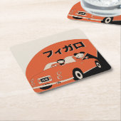 Figaro-Onderzetters Vierkante Kartonnen Onderzetter (Schuin)