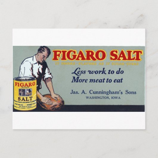 Figaro Salt Ad Washington,IA Briefkaart (Voorkant)