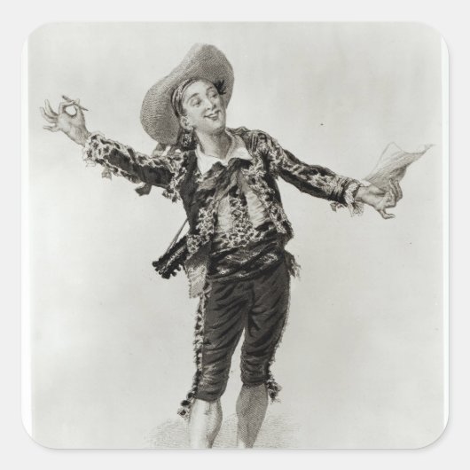 Figaro Vierkante Sticker (Voorkant)