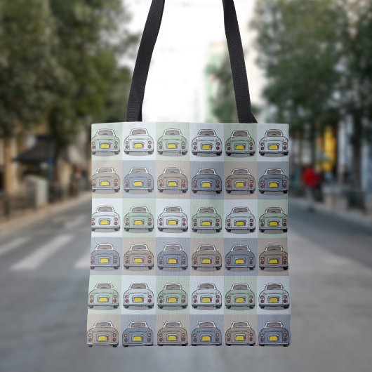Figaro Voiture Pop Art Motif Sac fourre-tout