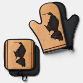 Figdewdrop Blinky the Bat pot holders Ovenwant & Pannenlap Set (Voorkant / Achterkant)