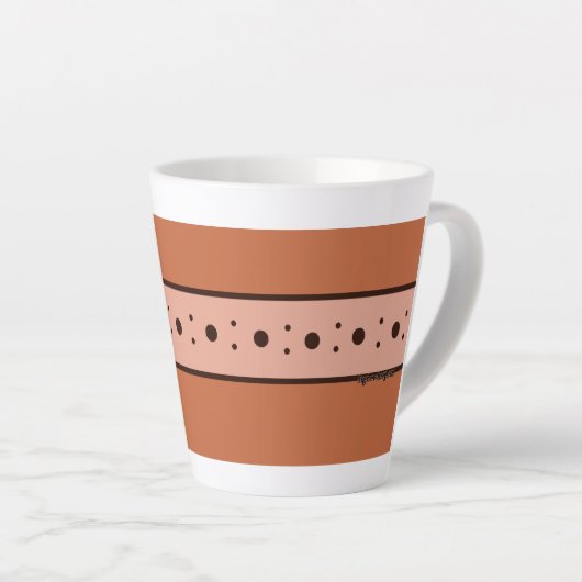 Figdewdrop Relax Beker Oranje kleine Latte Mok (Rechterhoek)