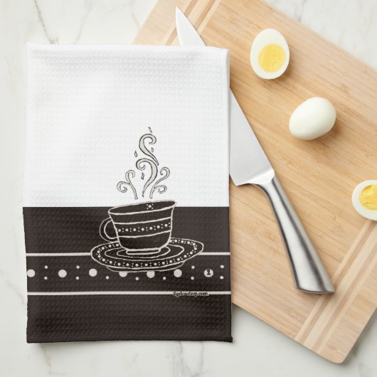 Figdewdrop RelaxCup Black Blinky Bat Kitchen Towel Theedoek (Quarter Fold)
