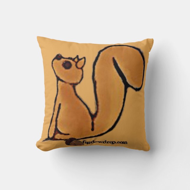 figdewdrop Squirrel sit Throw Pillow Kussen (Voorkant)