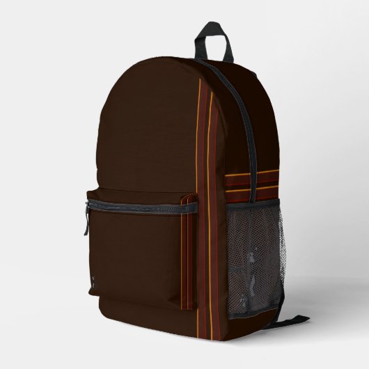 figdewdrops Bear Brown Backpack Bedrukte Rugzak (Achterkant Hoek Rechts)