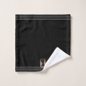 figdewdrops Blinky the Bat Black Bath Towel Set  (Gant de toilette)